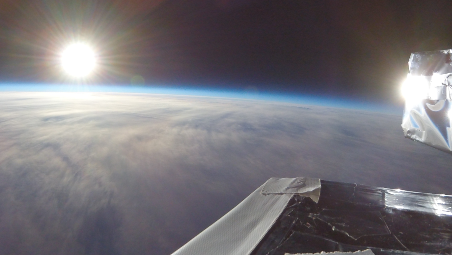 Sunrise from stratosphere during BIT 2015 flight. [Javier Romualdez, September 2015]